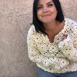 Cozy beachy crocheted cover up